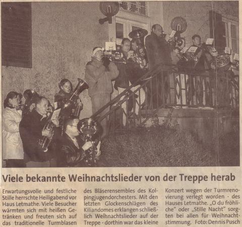 Weihnachtskonzert am Haus Letmathe