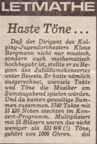 Kommentar Jahreskonzert 1987